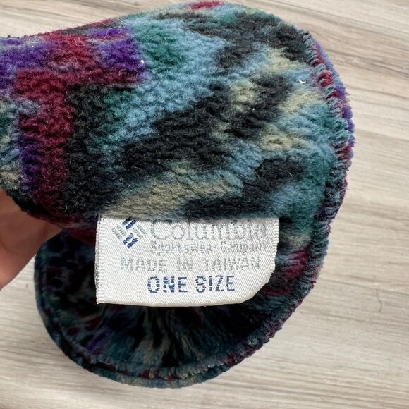 Columbia Headband Fleece Ear Warmer Vintage Head Wrap Winter 90s Aztec - Picture 5 of 7